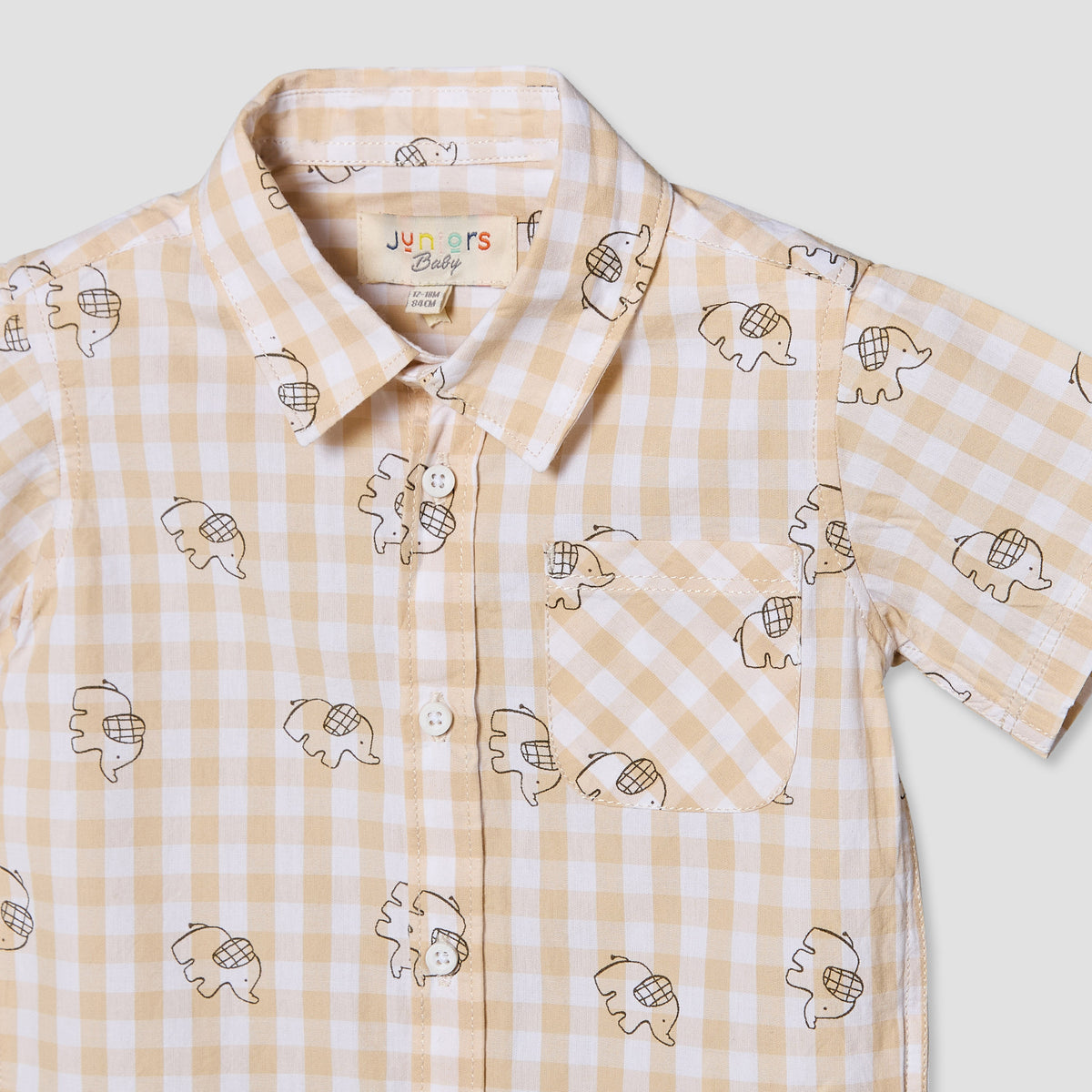 Juniors Short Sleeves Shirt with Elephant Print