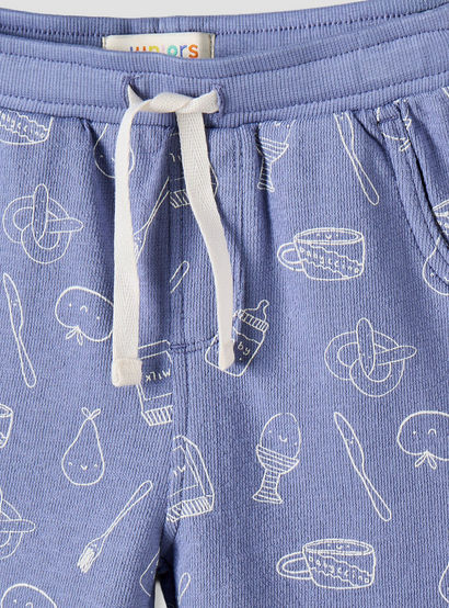 Juniors Crew Neck Short Sleeves T-shirt and Shorts Set with Drawstring Closure-baby-boys-clothing-setsandcoords-image-8