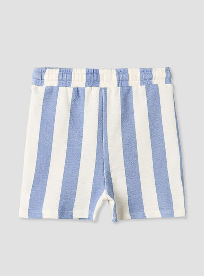 Juniors Round Neck Short Sleeves T-shirt and Shorts Set with Stripes-baby-boys-clothing-setsandcoords-image-6