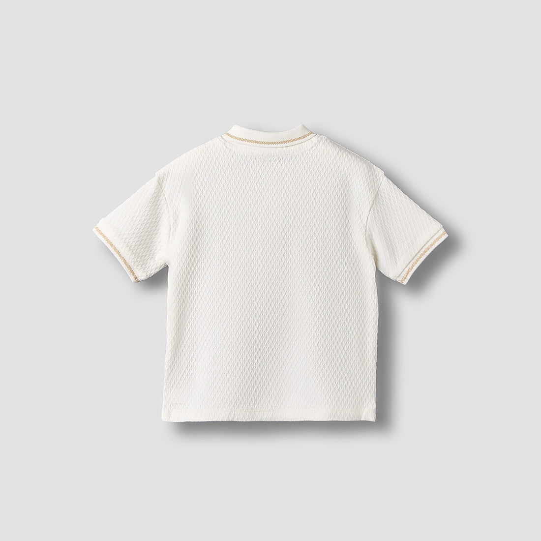 Giggles Collared Short Sleeves Polo T-shirt with Textured Design