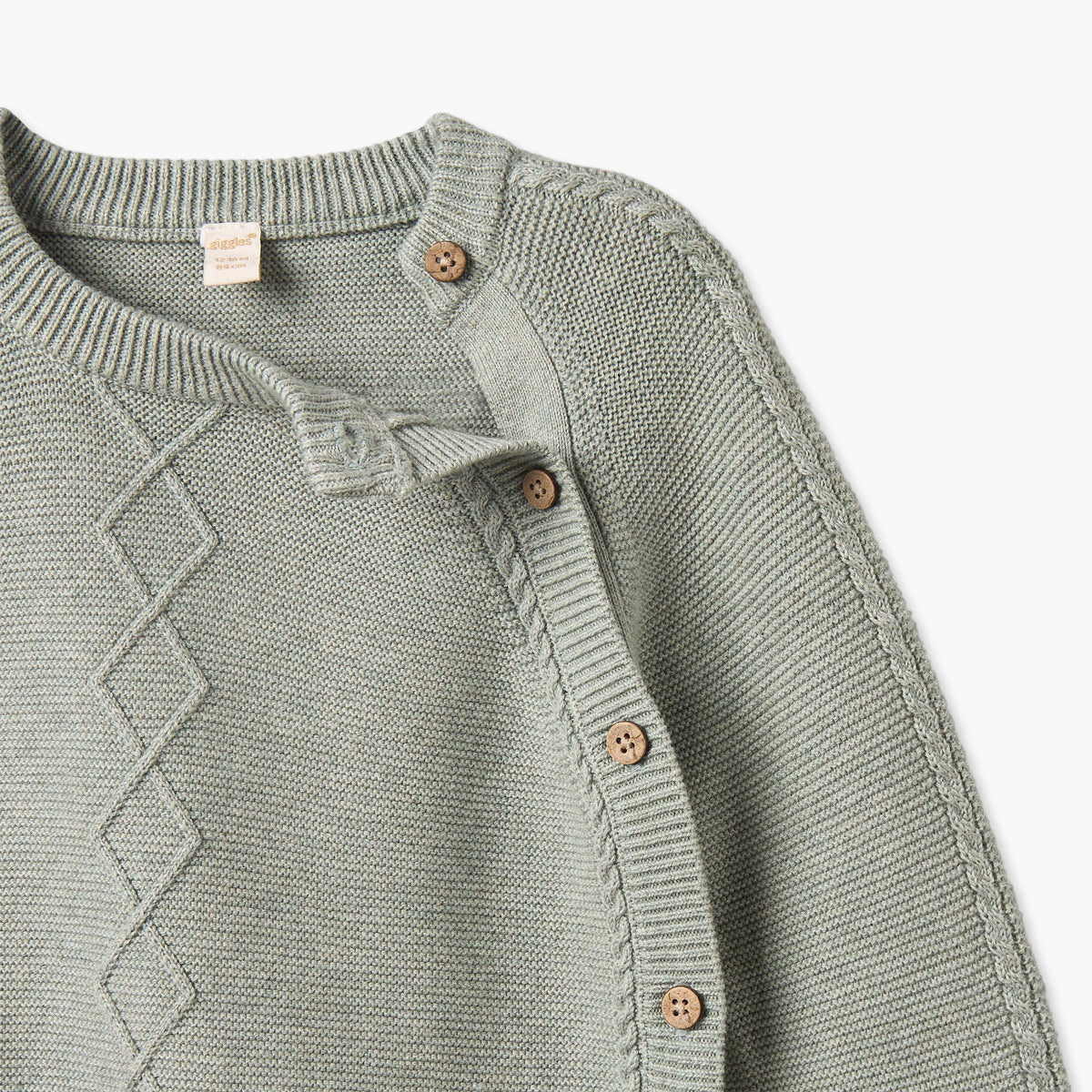 Giggles Crew Neck Long Sleeves Sweater and Joggers Set with Knitted Texture