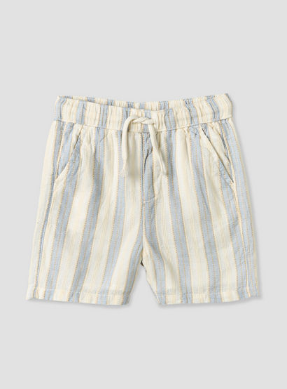 Giggles Collared Short Sleeves Shirt and Shorts Set with Stripes-baby-boys-clothing-setsandcoords-image-4