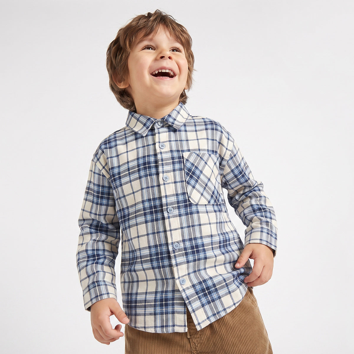 Juniors Long Sleeves Shirt with Checks
