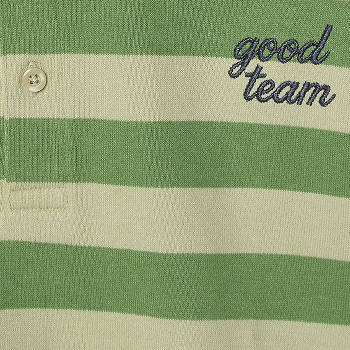 Juniors Striped Polo Sweatshirt with Long Sleeves