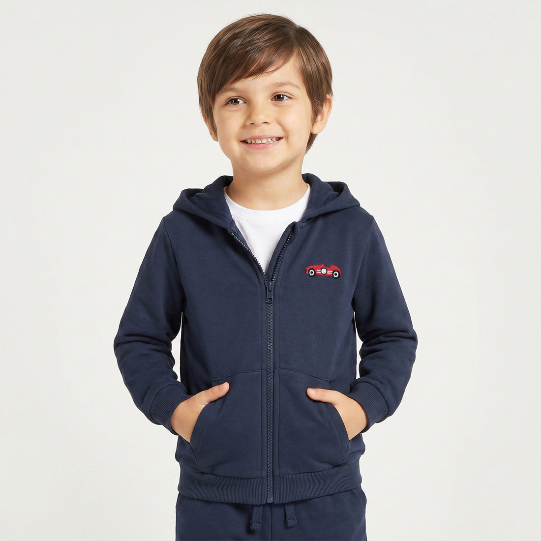 Juniors Hooded Sweatshirt with Embroidery
