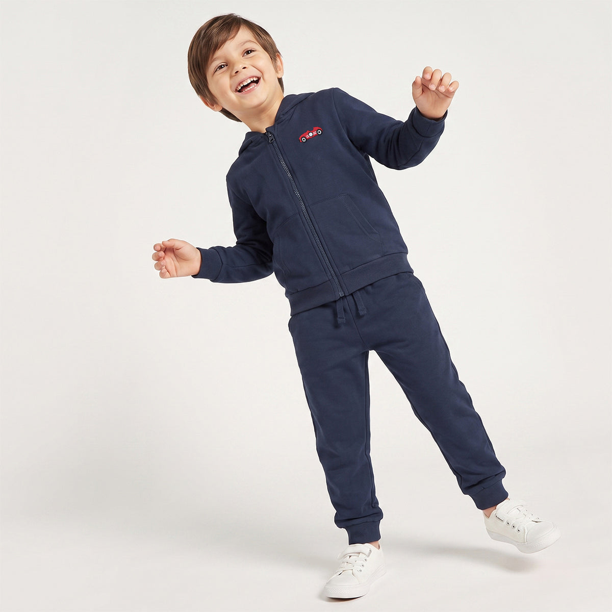 Juniors Hooded Sweatshirt with Embroidery