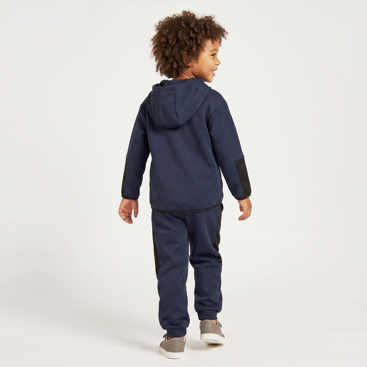 Juniors Hooded Neck Long Sleeves Jacket and Joggers Set with Kangaroo Pocket