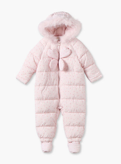 Juniors Hooded Long Sleeves Coverall with Heart Print-baby-girls-clothing-winterwear-sleepsuits-image-2