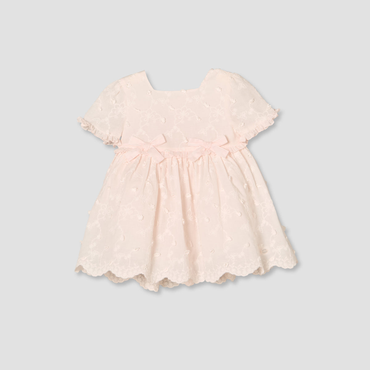 Giggles Square Neck Short Sleeves Knee Length A-line Dress with Headband