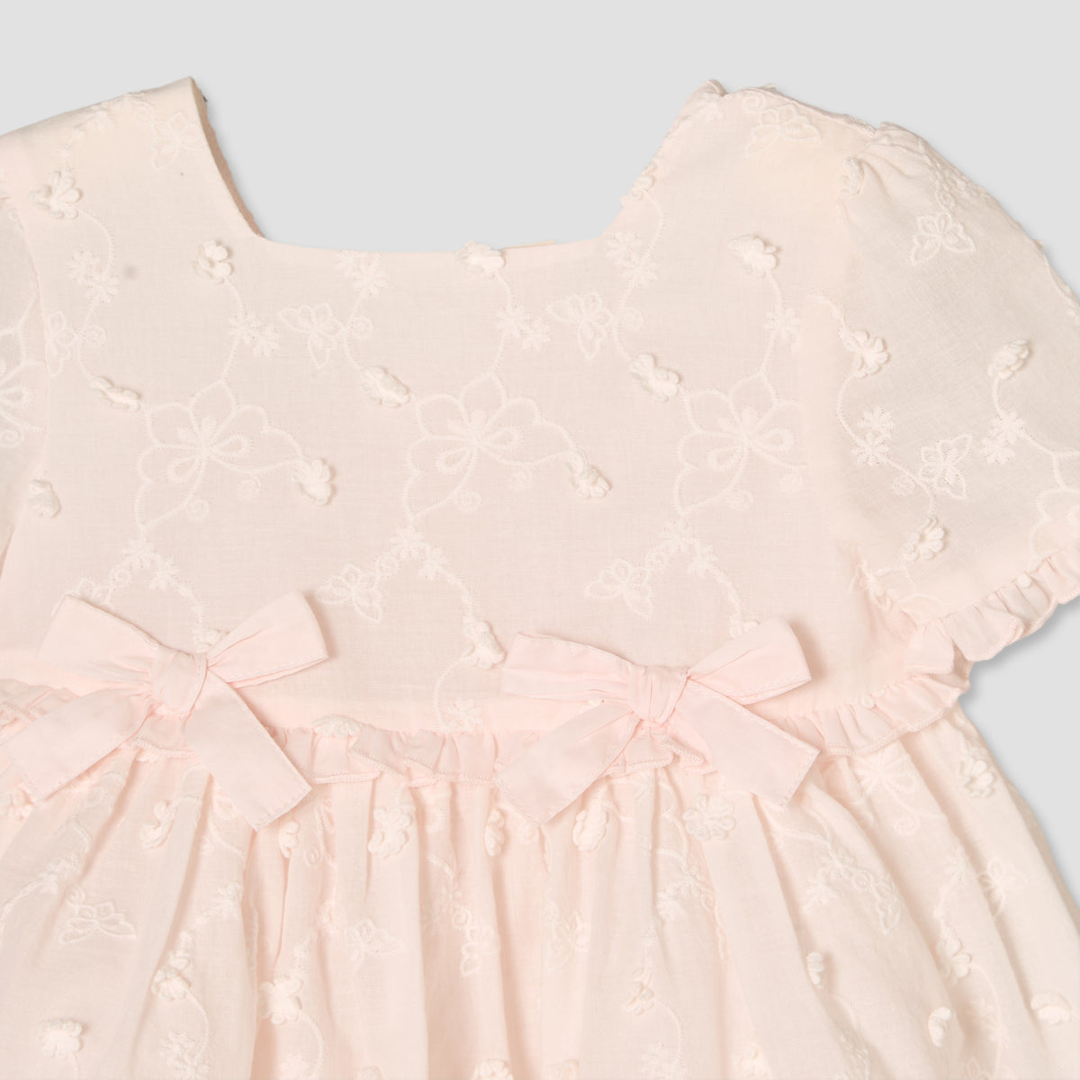 Giggles Square Neck Short Sleeves Knee Length A-line Dress with Headband
