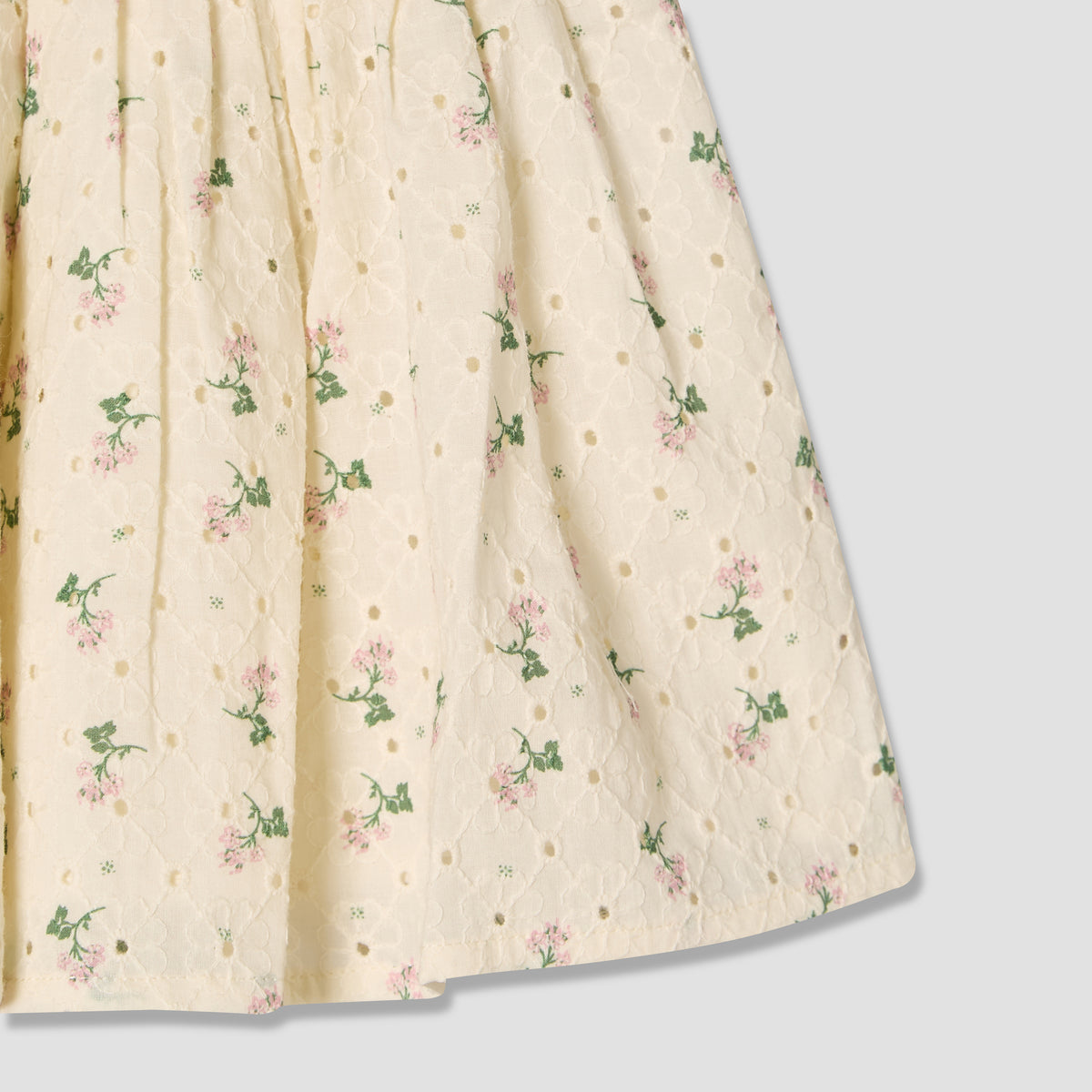 Giggles Collared Short Sleeves Shirt and Skirt Set with Floral Print