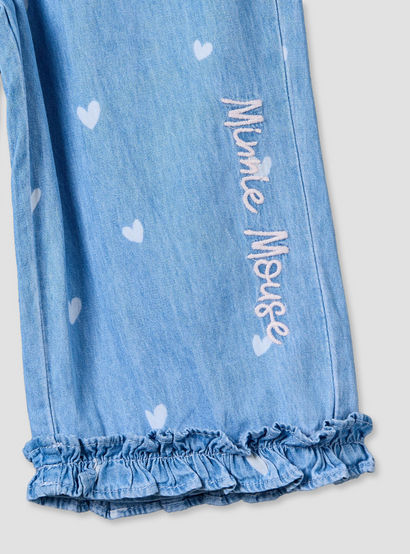 Disney Round Neck Sleeveless Denim Top and Wide Leg Pants Set with Minnie Mouse Applique-baby-girls-clothing-setsandcoords-image-10