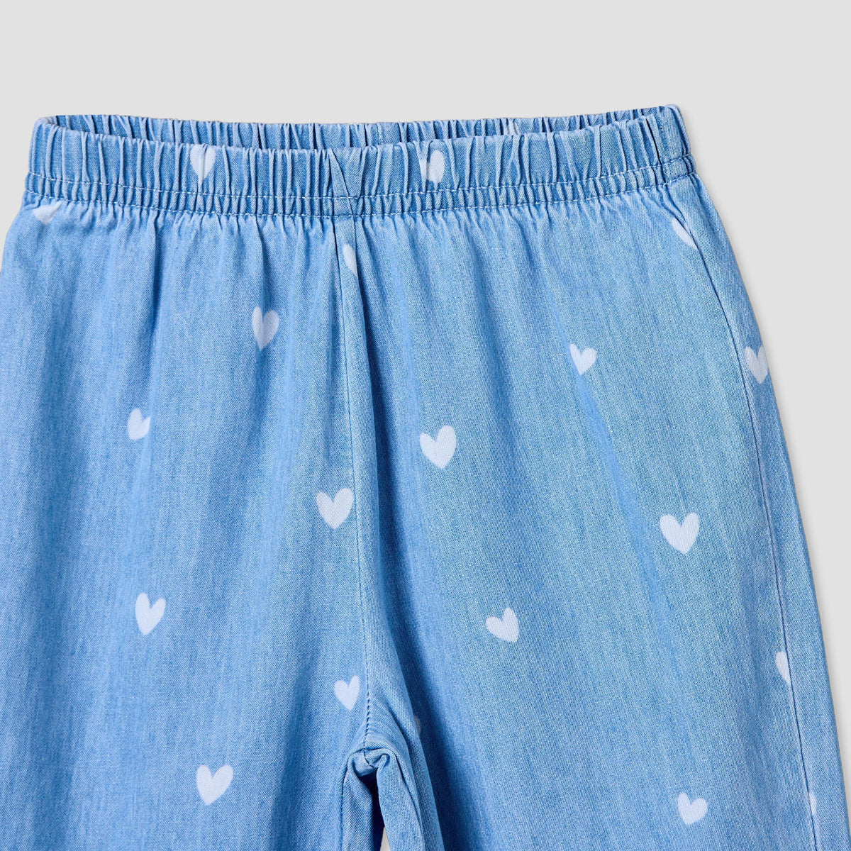 Disney Round Neck Sleeveless Denim Top and Wide Leg Pants Set with Minnie Mouse Applique