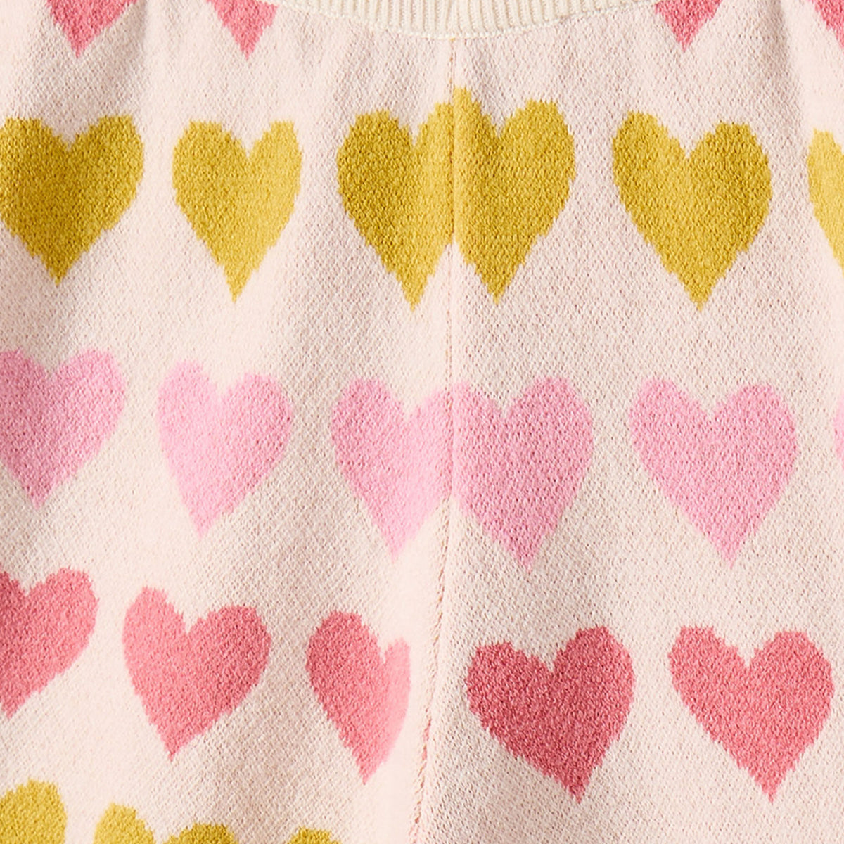 Juniors Collared Long Sleeves Sweater and Pants Set with Heart Print