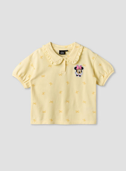 Disney Collared Short Sleeves T-shirt and Skorts Set with Minnie Mouse Applique-baby-girls-clothing-setsandcoords-image-3