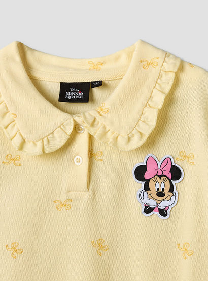 Disney Collared Short Sleeves T-shirt and Skorts Set with Minnie Mouse Applique-baby-girls-clothing-setsandcoords-image-7