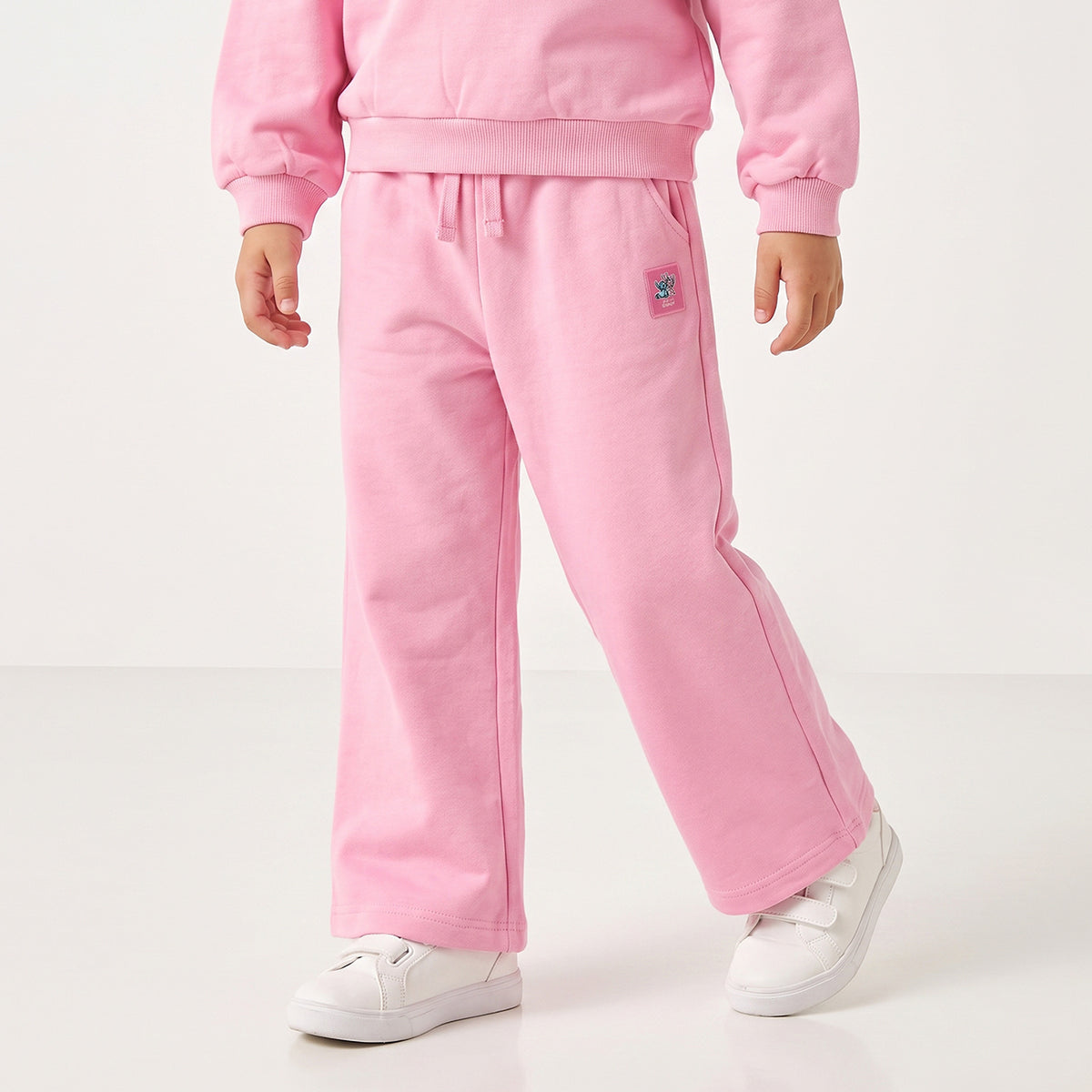 Disney Crew Neck Long Sleeves Sweatshirt and Track Pants Set with Stitch Print