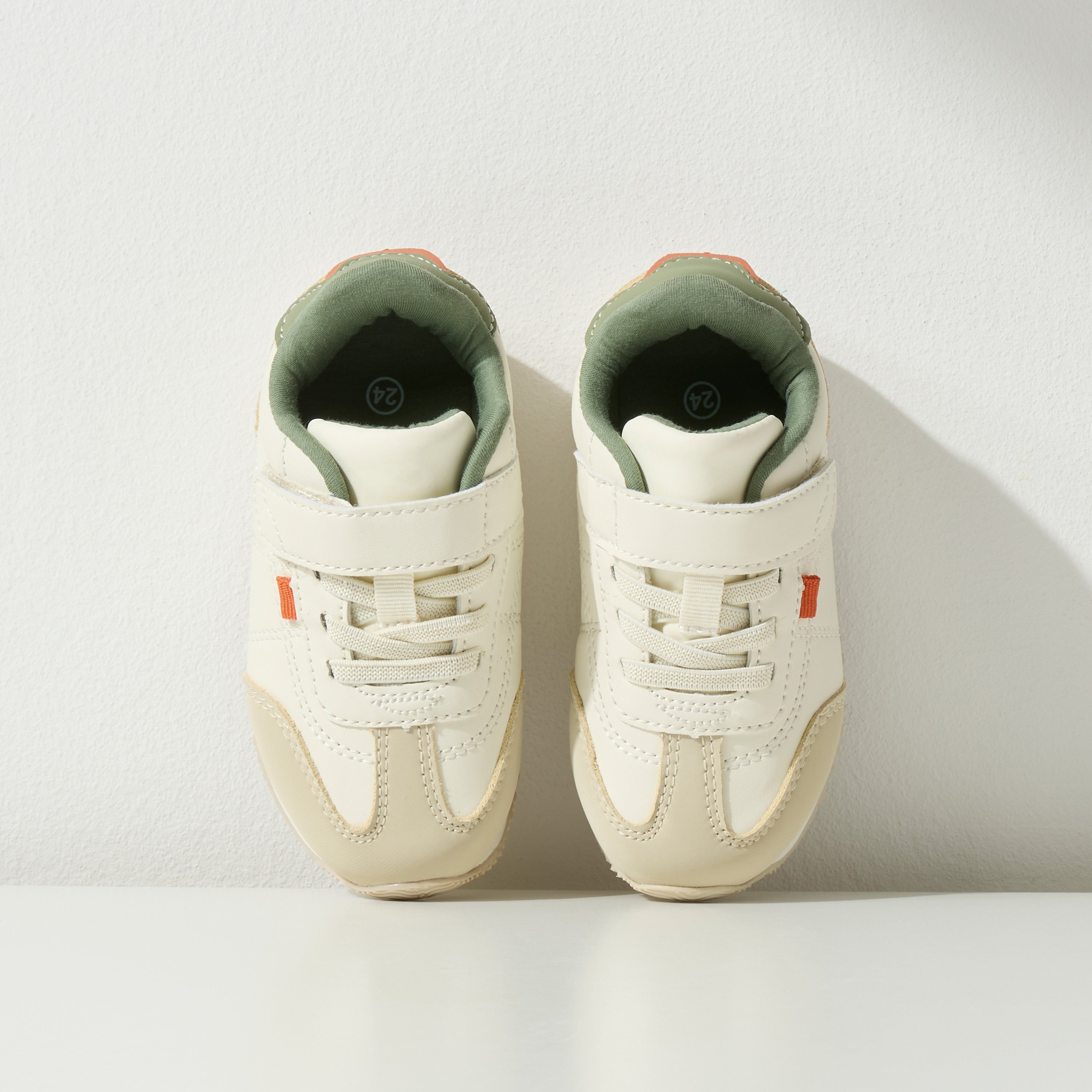Colourblock Sneakers with Hook and Loop Closure