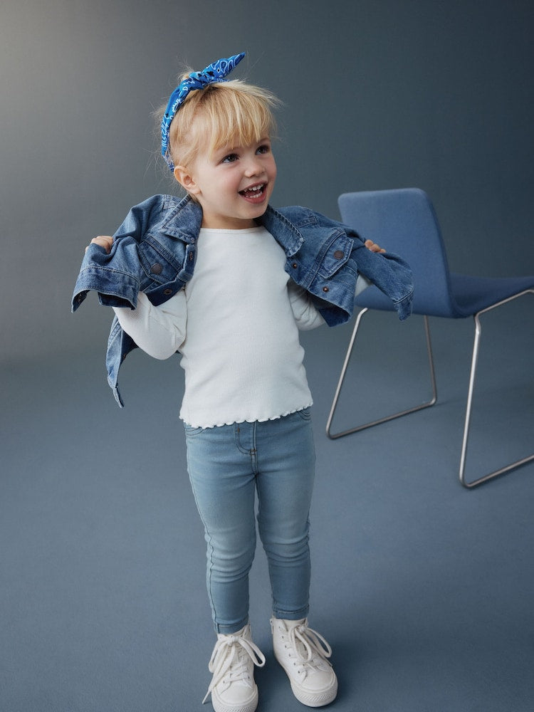Light Blue Denim 1 Pack Elasticated Waist Jeggings (3mths-7yrs)