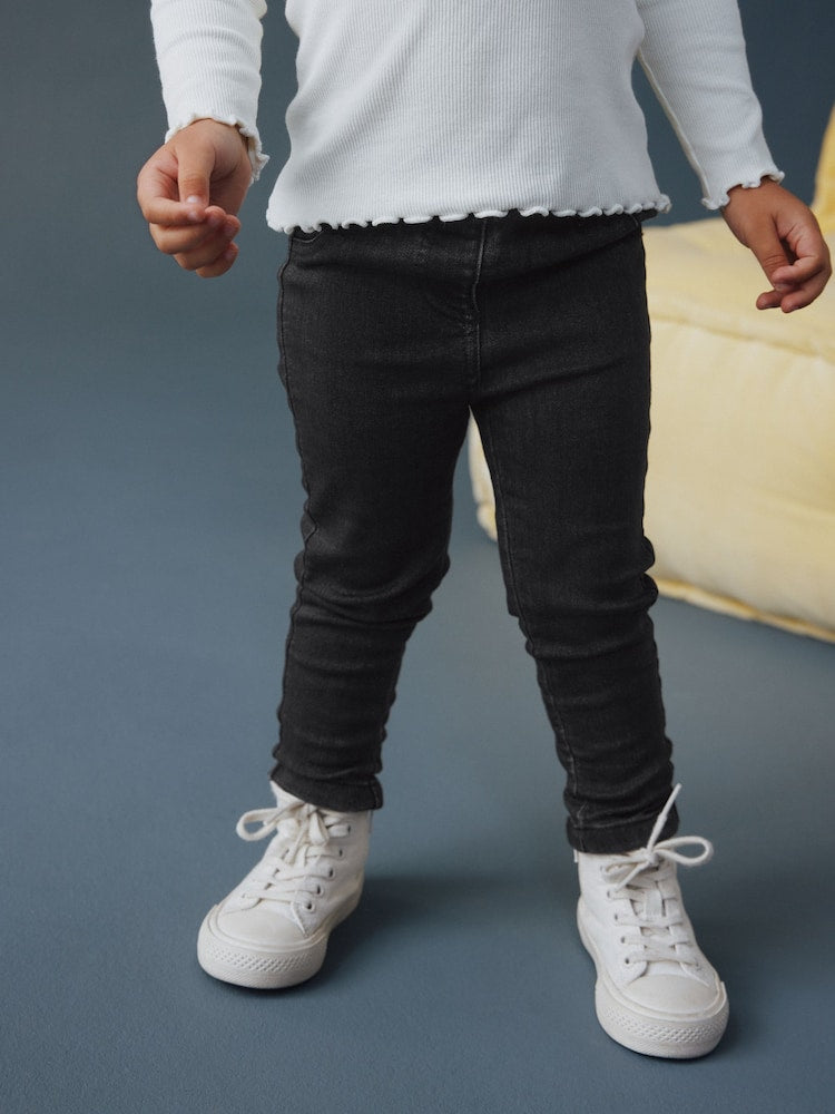 Black Denim 1 Pack Elasticated Waist Jeggings (3mths-7yrs)