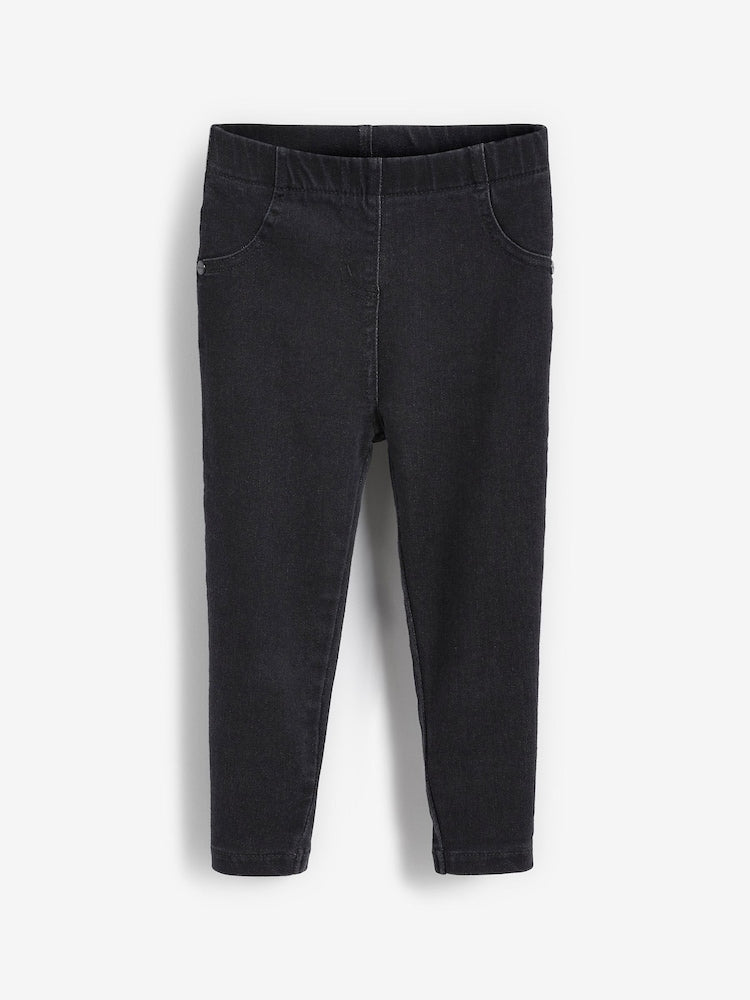 Black Denim 1 Pack Elasticated Waist Jeggings (3mths-7yrs)
