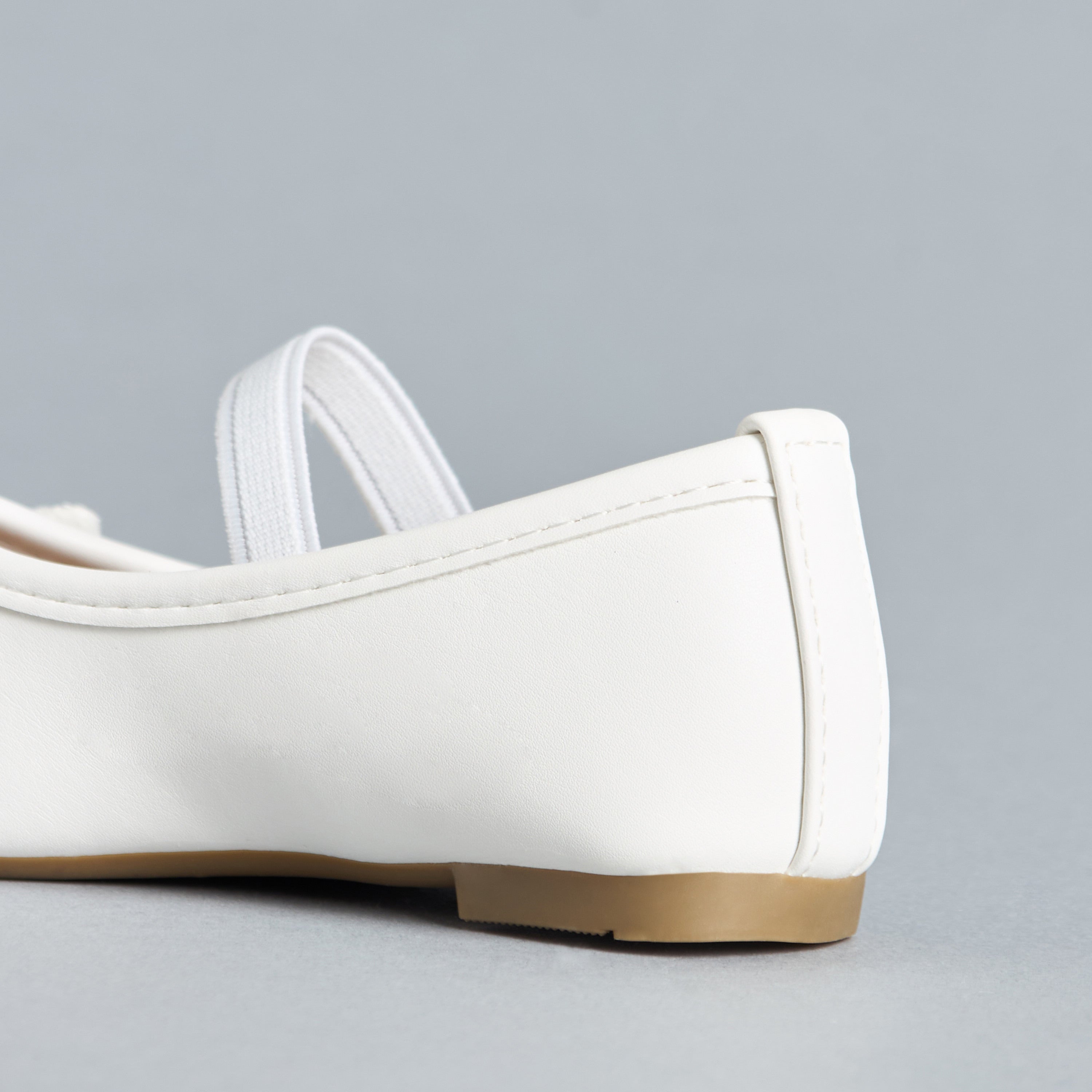 Cat Face Embellished Ballerina Shoes with Elasticated Strap
