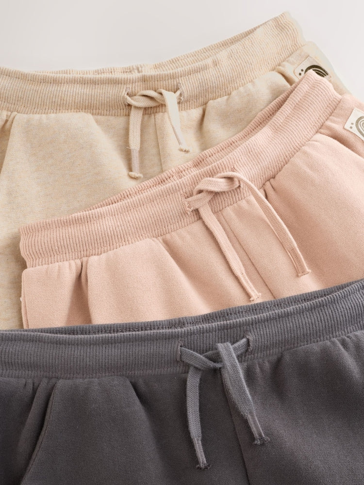 Charcoal/Cream/Tan 3 Pack Joggers Set (3mths-7yrs)