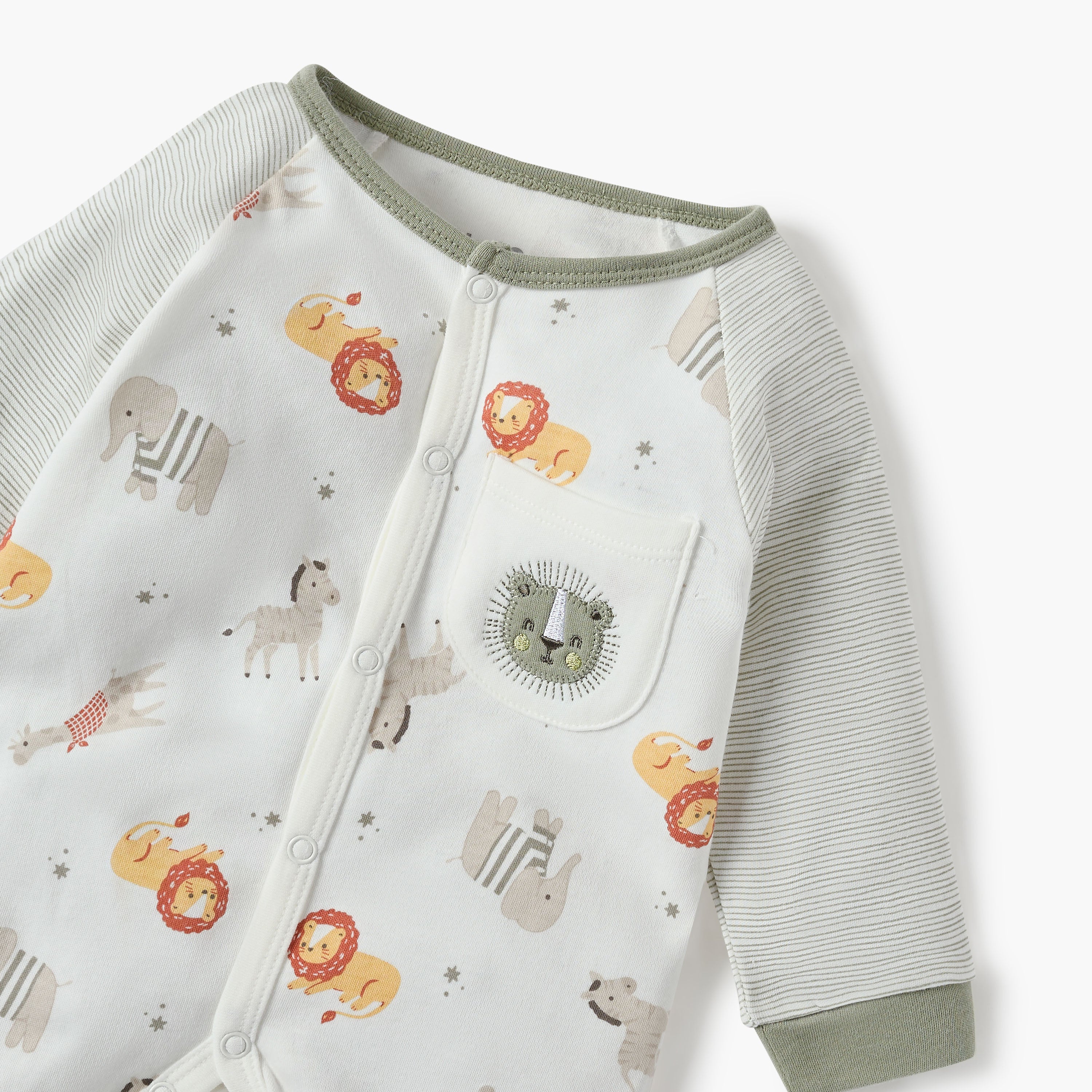 Juniors Animal Print Sleepsuit with Long Sleeves