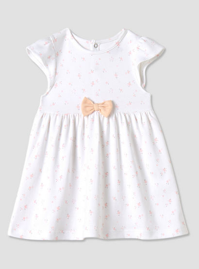 Juniors All-Over Floral Print A-line Dress with Bow Detail-baby-girls-clothing-dressesandjumpsuits-image-1