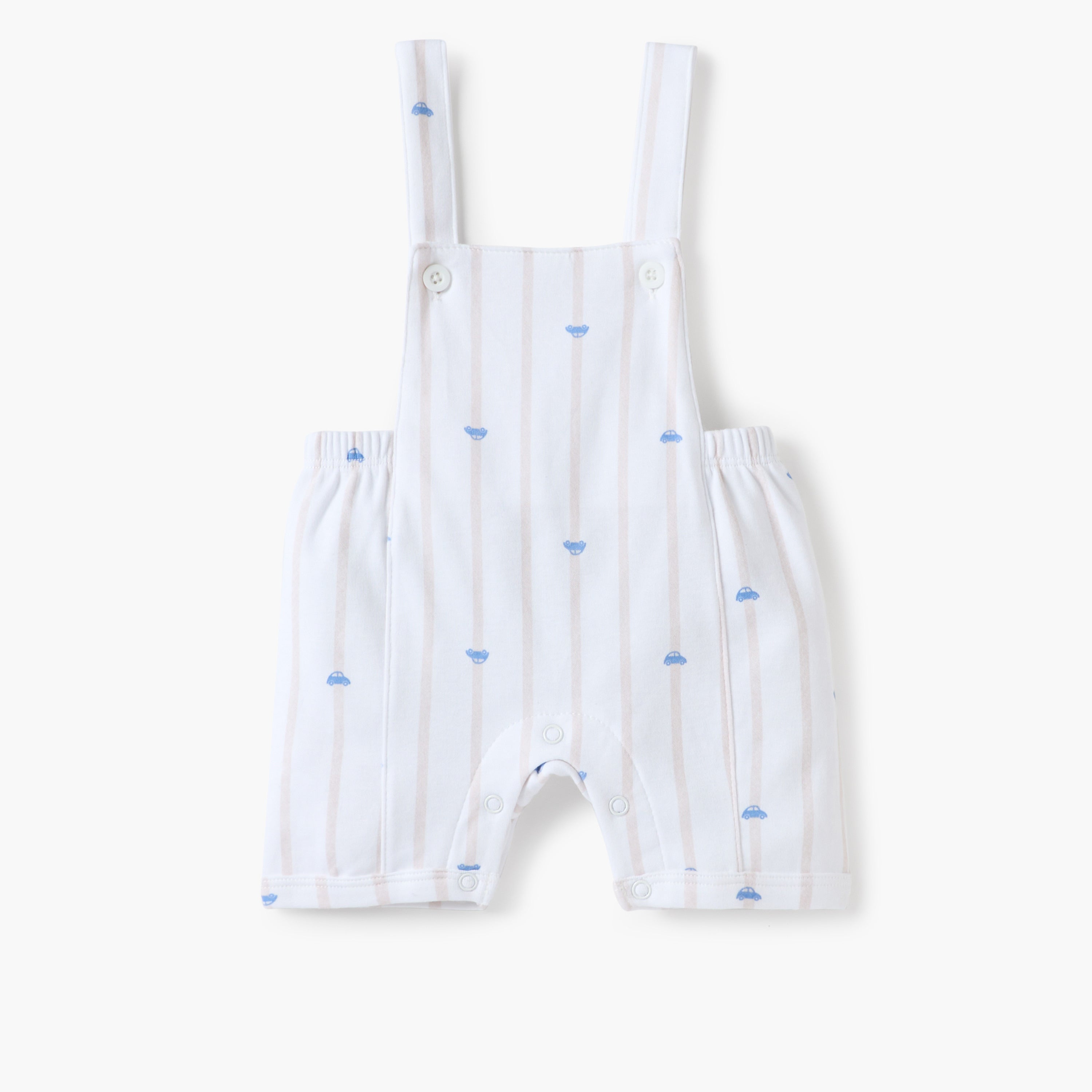 Juniors Car Print Dungaree and Solid T-shirt Set