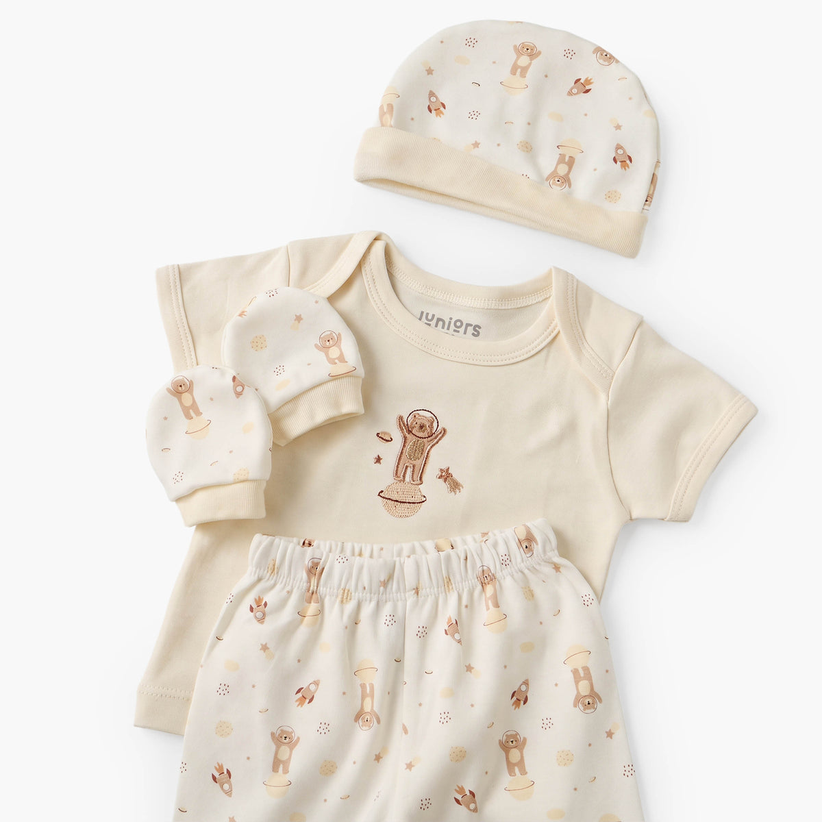 Set of 8 Juniors Clothing Gift Set with Teddy Bear Print