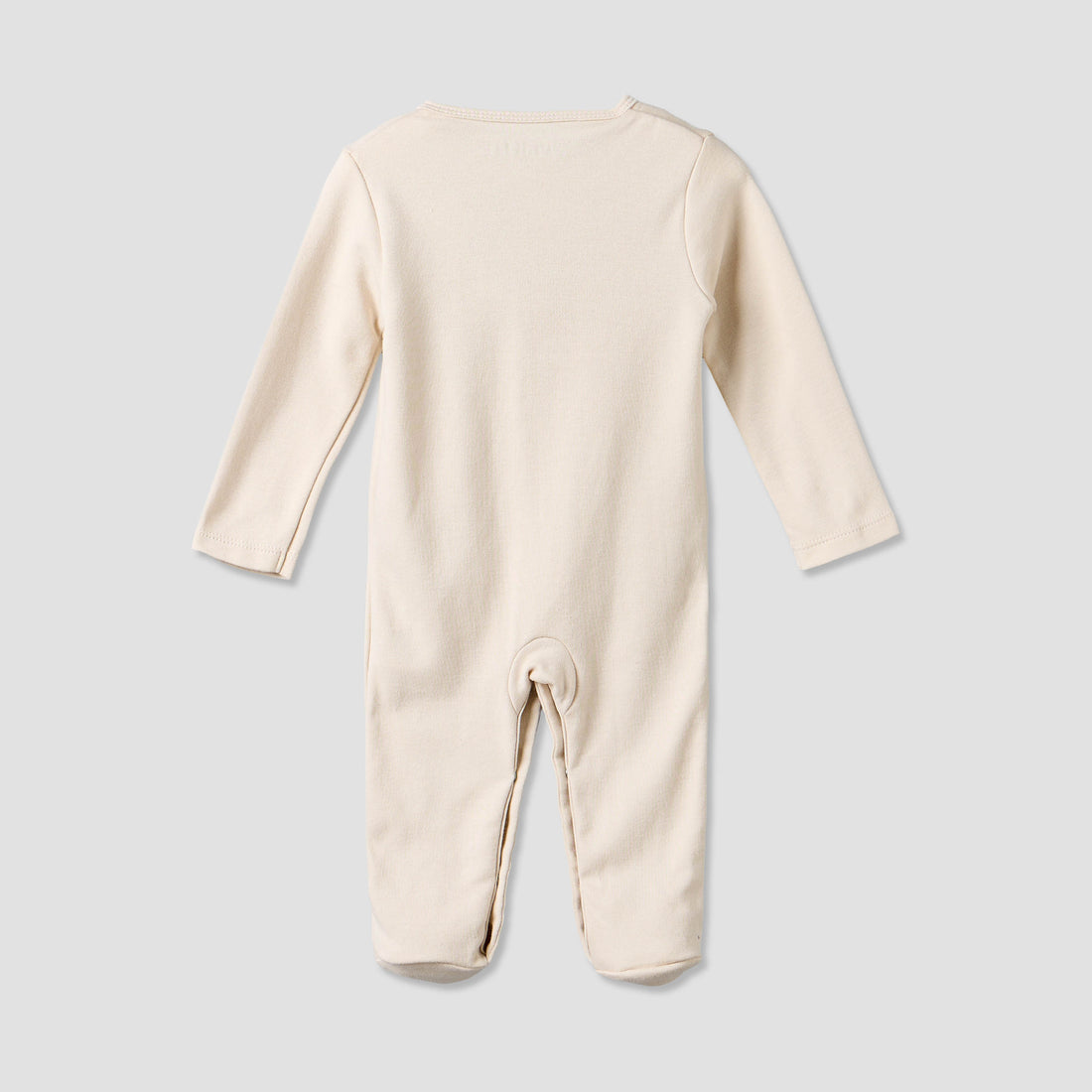 Juniors Cotton Crew Neck Long Sleeves Sleepsuit with Bear Applique