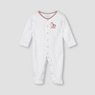 Juniors Horse Applique Sleepsuit with Long Sleeves and Button Closure-undefined-image-1