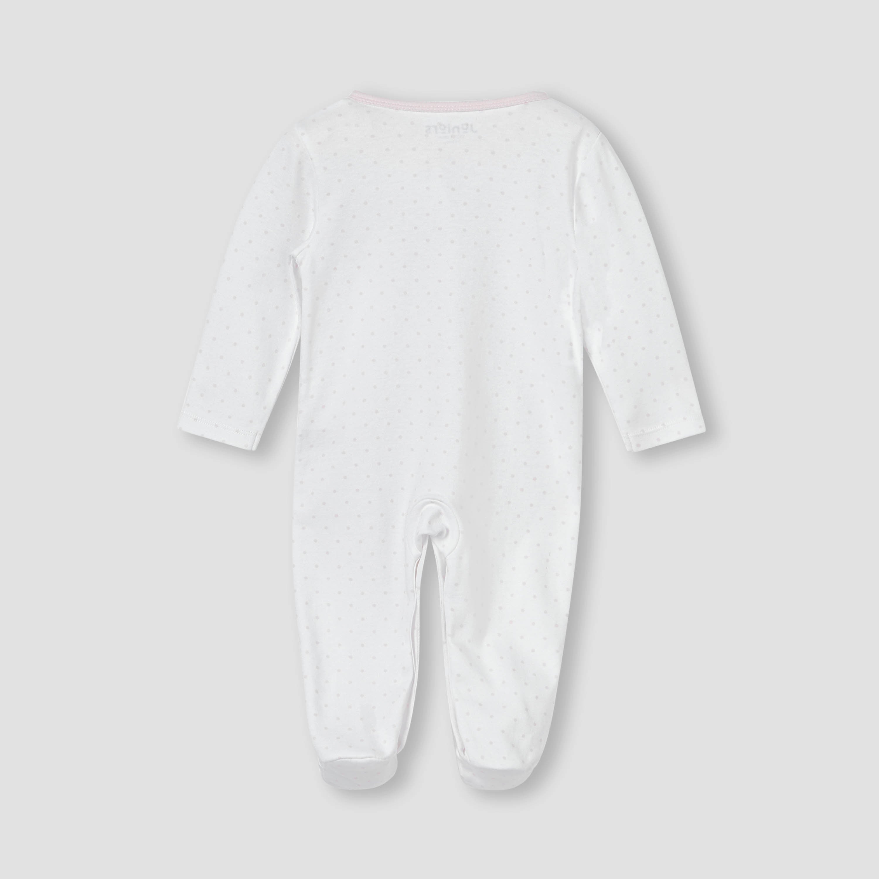 Juniors Bunny Embroidered Sleepsuit with Button Closure