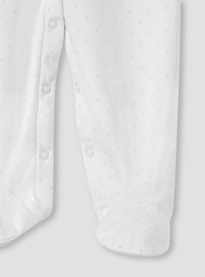 Juniors Bunny Embroidered Sleepsuit with Button Closure-baby-girls-clothing-nightwear-sleepsuits-image-5