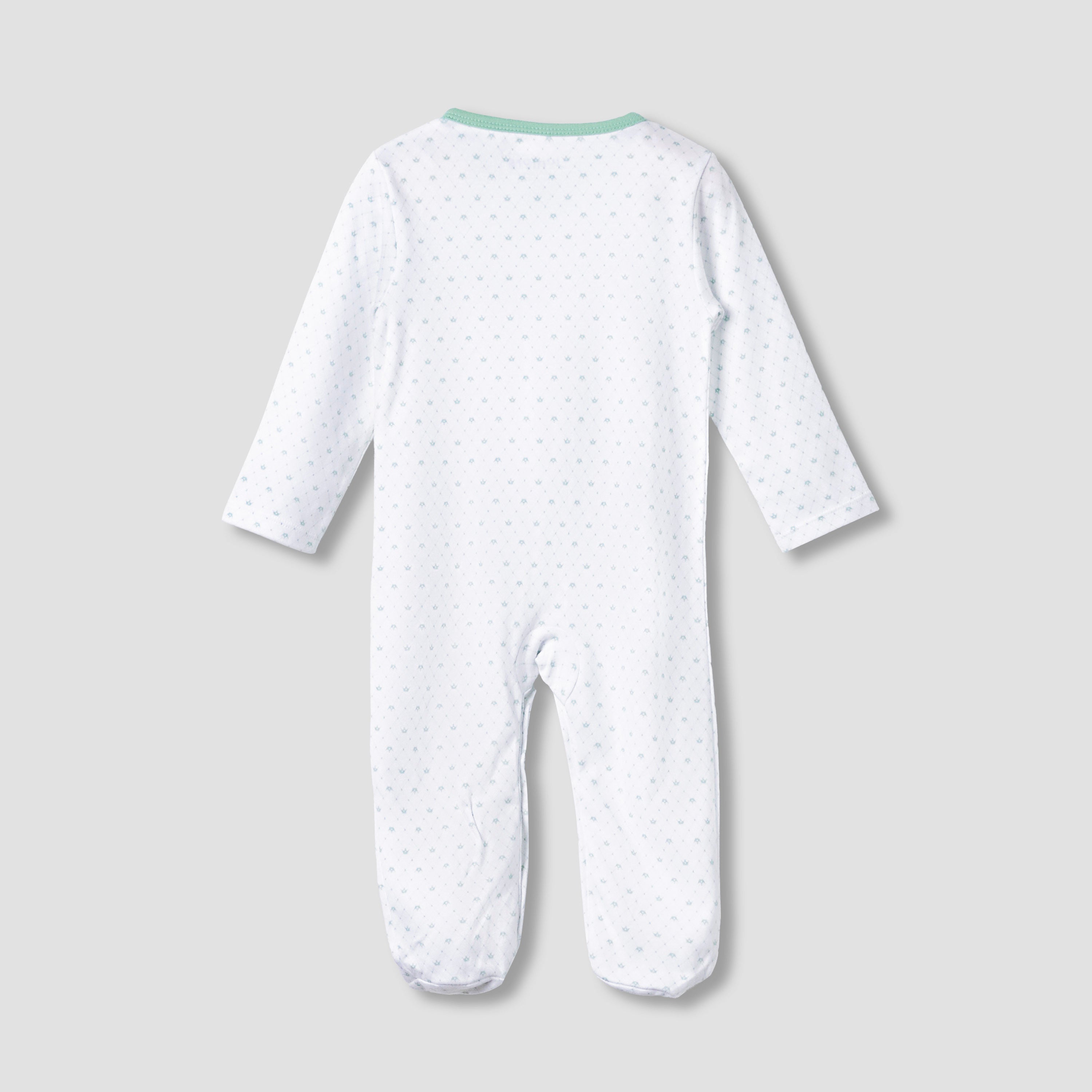 Juniors Round Neck Sleepsuit with Closed Feet - Cotton - Long Sleeves