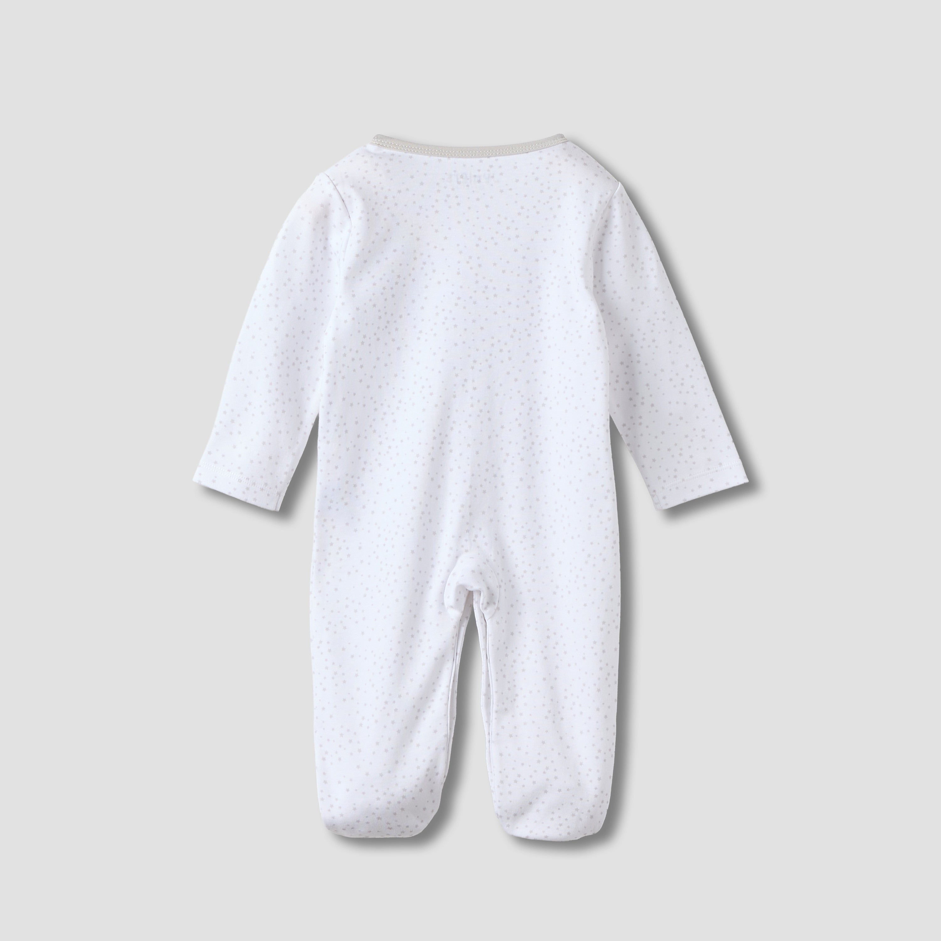 Juniors Sheep Embroidered Sleepsuit with Long Sleeves