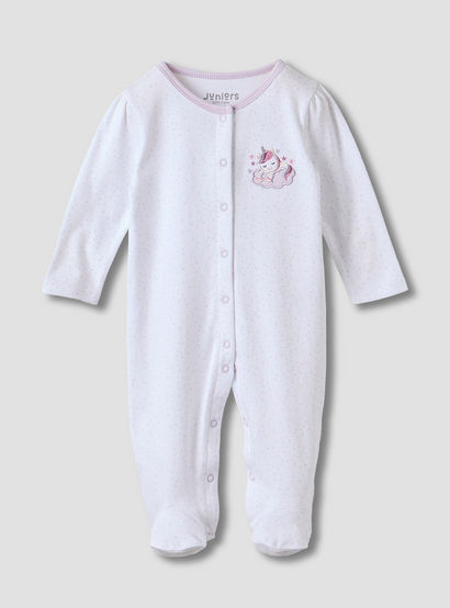 Juniors Unicorn Embroidered Sleepsuit-baby-girls-clothing-nightwear-sleepsuits-image-2