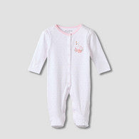 Juniors Swan Embroidered Sleepsuit with Long Sleeves-undefined-image-1