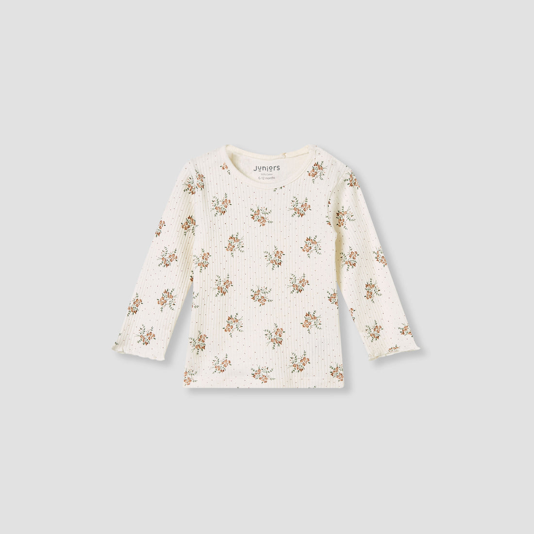Juniors Pyjama Set with Floral Print - Cotton - Long Sleeves - Round Neck