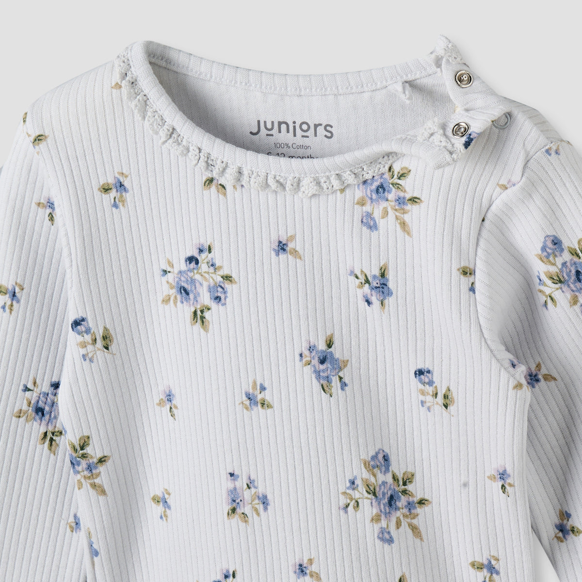 Pack of 3 Juniors Cotton Crew Neck Long Sleeves Pyjama Set with Floral Print