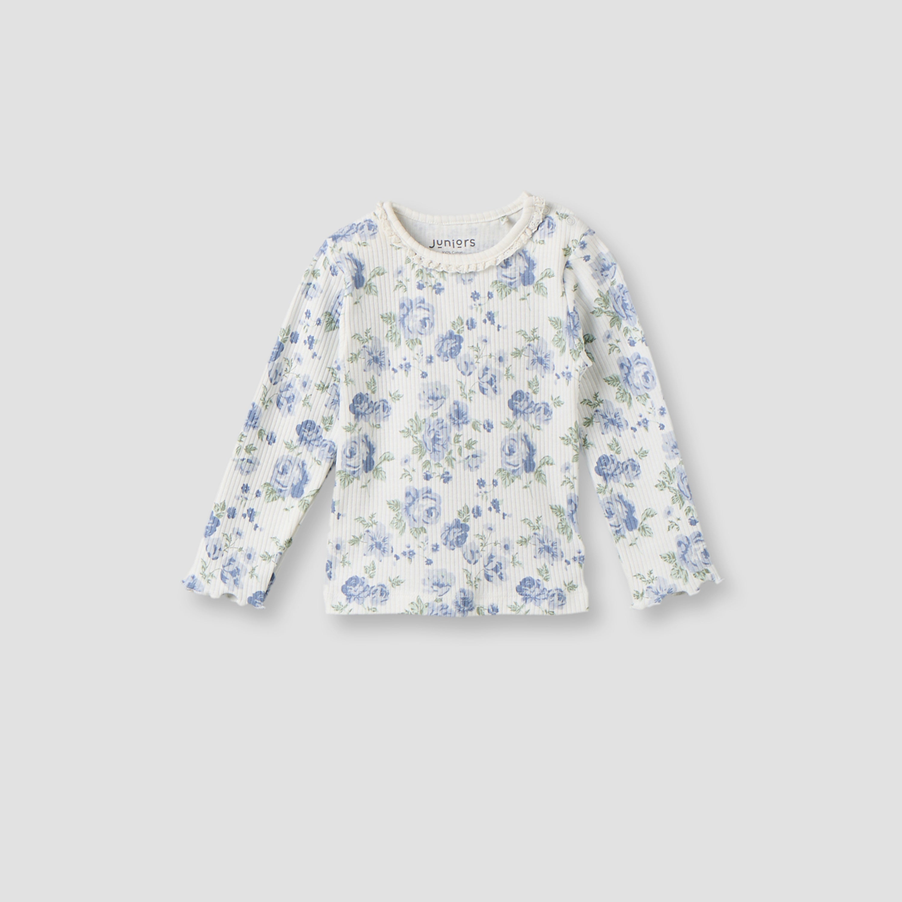 Pack of 3 Juniors Cotton Crew Neck Long Sleeves Pyjama Set with Floral Print