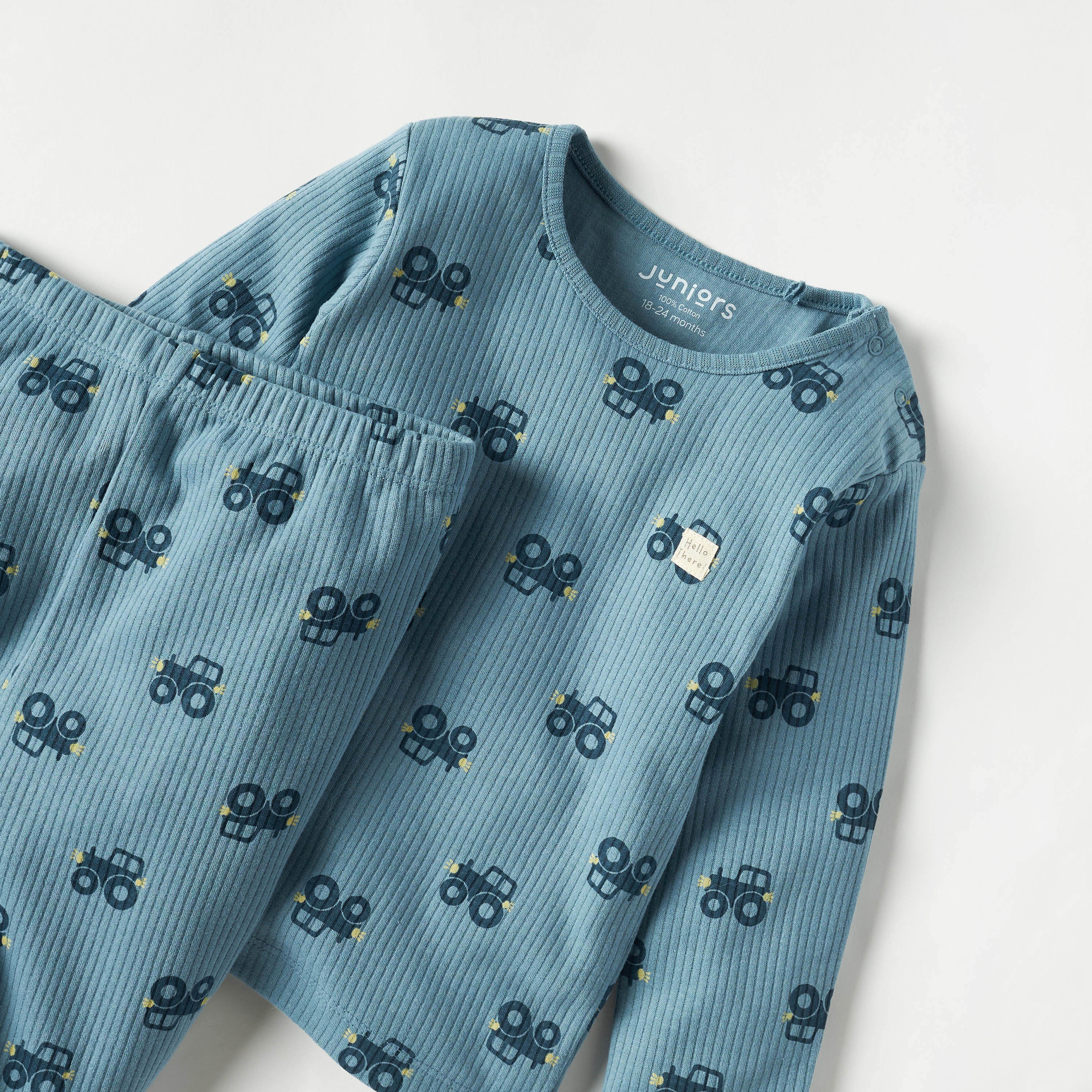 Juniors All-Over Car Print T-shirt and Pyjama Set