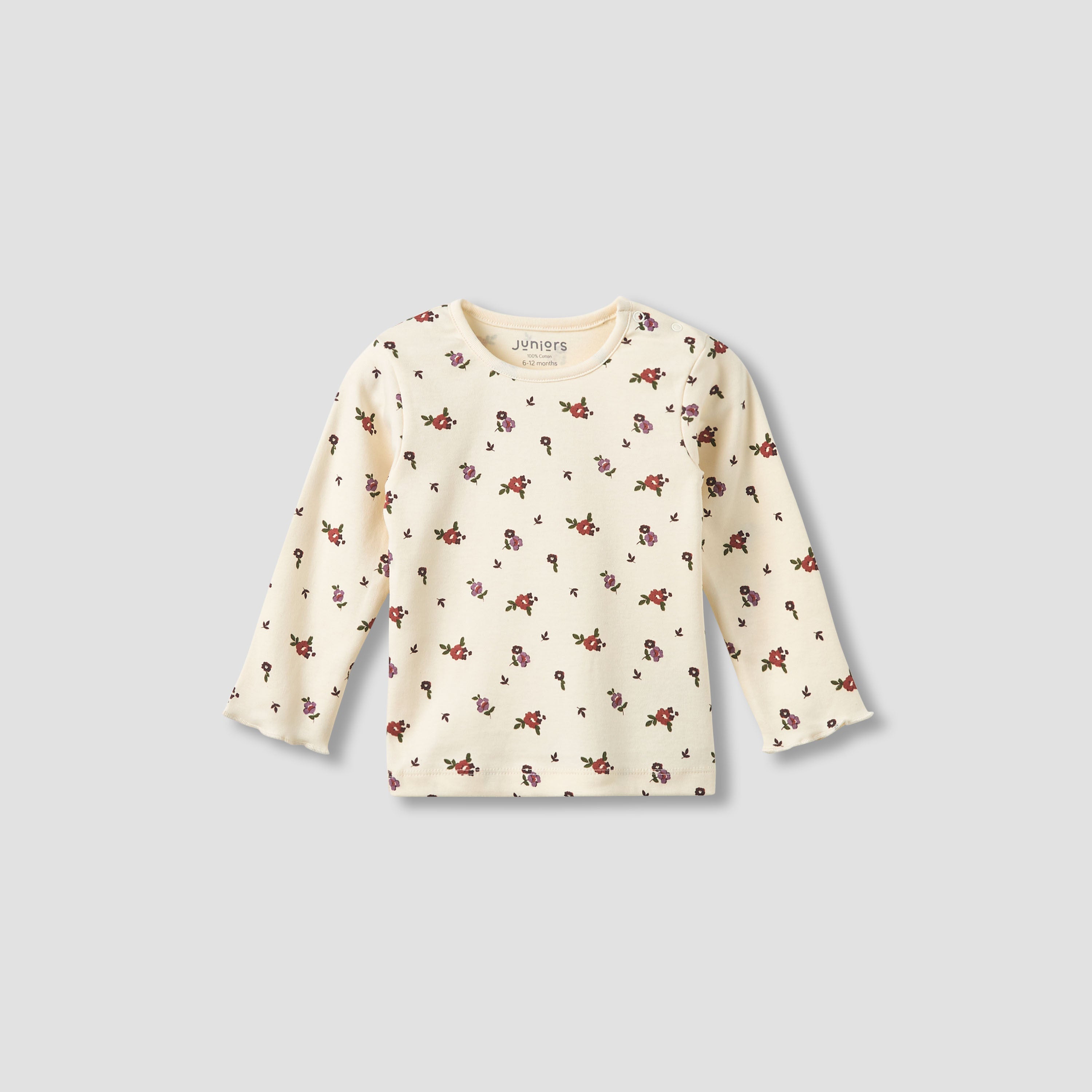 Pack of 3 Juniors Cotton Crew Neck Long Sleeves Pyjama Set with Floral Print