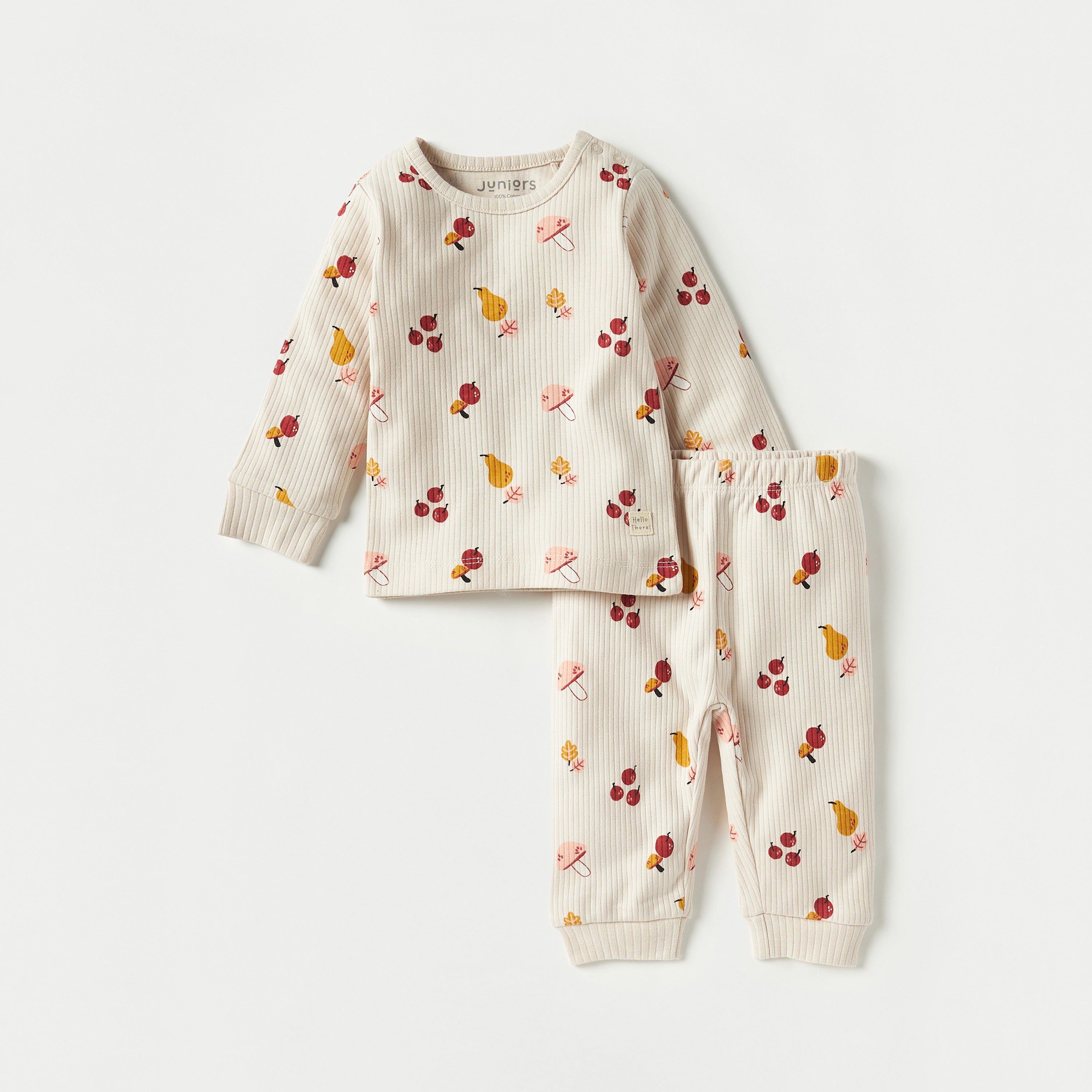 Juniors All-Over Fruit Print T-shirt and Pyjama Set - Multicolour / 12-18 mths