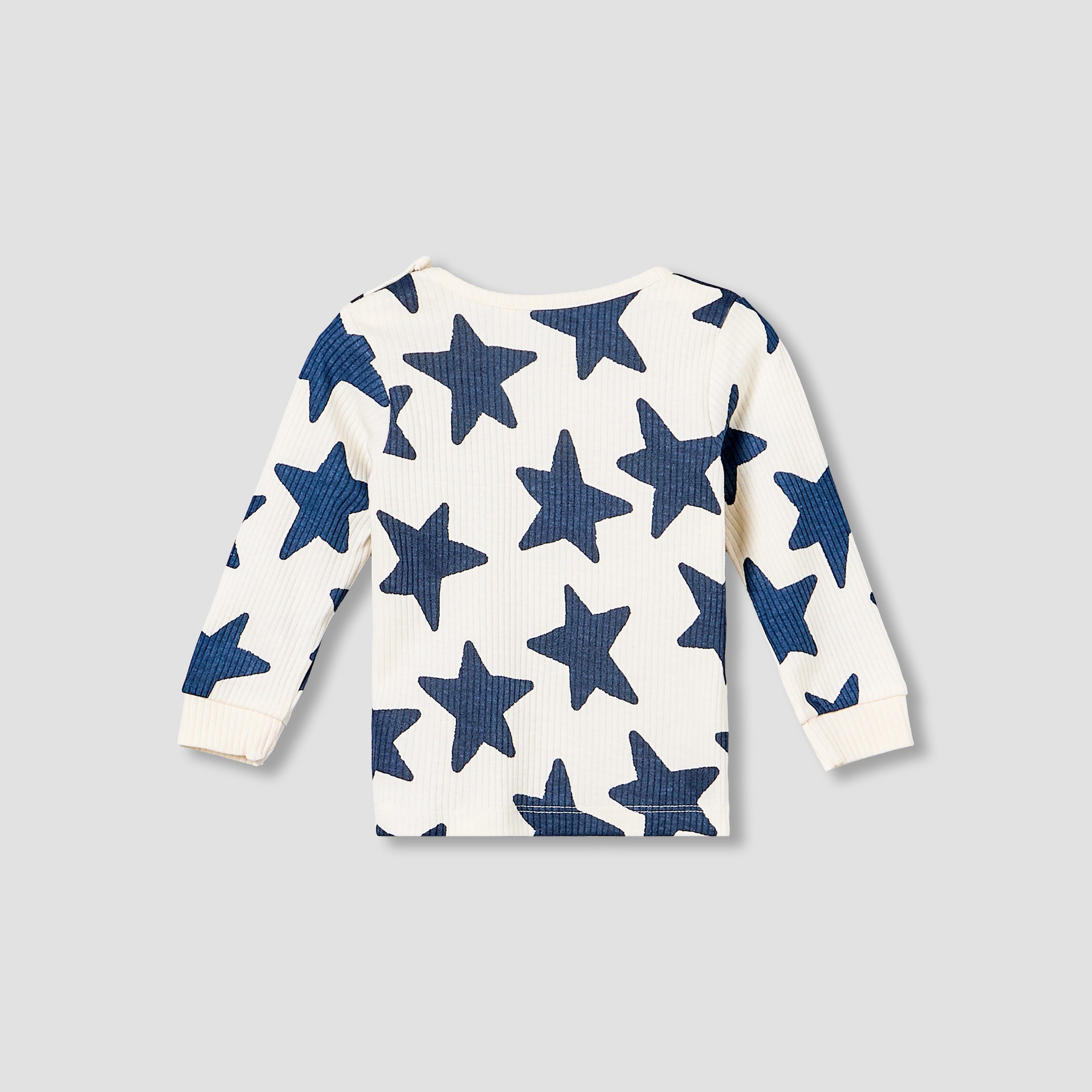 Set of 3 Juniors Cotton Long Sleeves Pyjama Set with Star Print