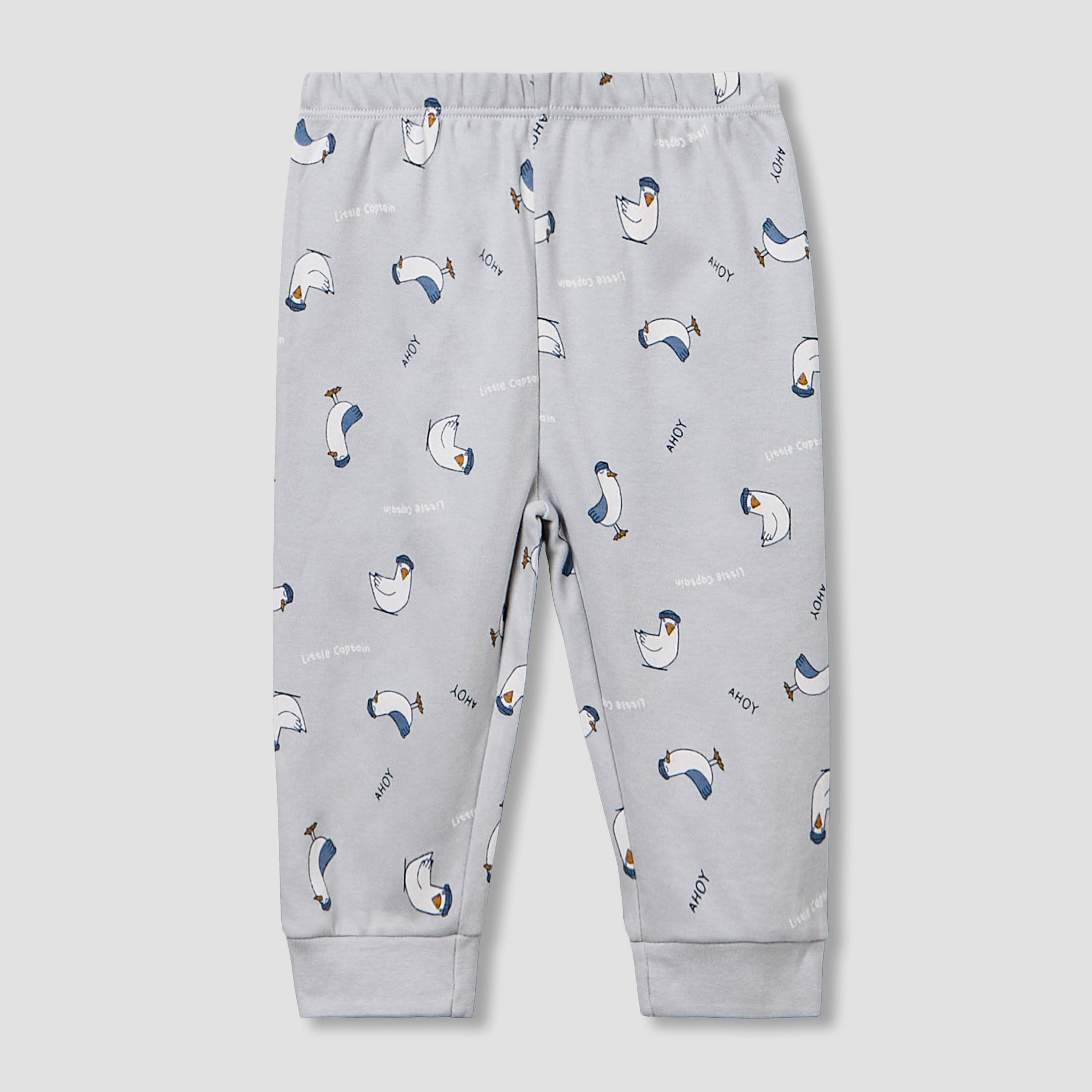 Set of 3 Juniors Cotton Long Sleeves Pyjama Set with Duck Print