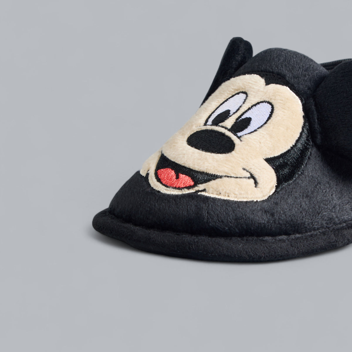 Mickey Mouse Applique Bedroom Slippers with Backstrap
