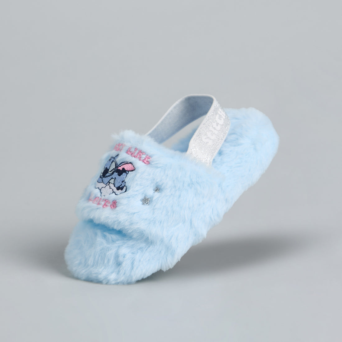 Stitch Embroidered Bedroom Slippers with Backstrap