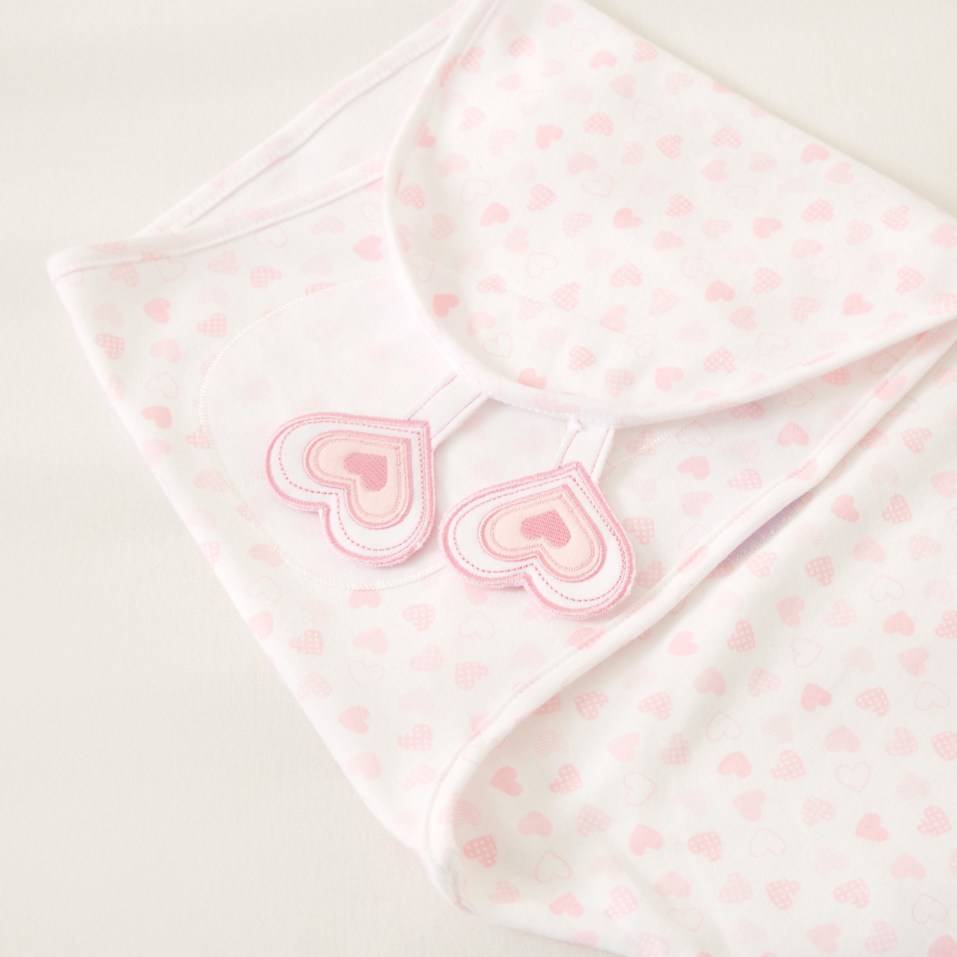 Juniors Heart Print Swaddle Wrap